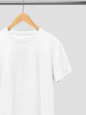 Half Sleeves Crew Neck White T-Shirt’s