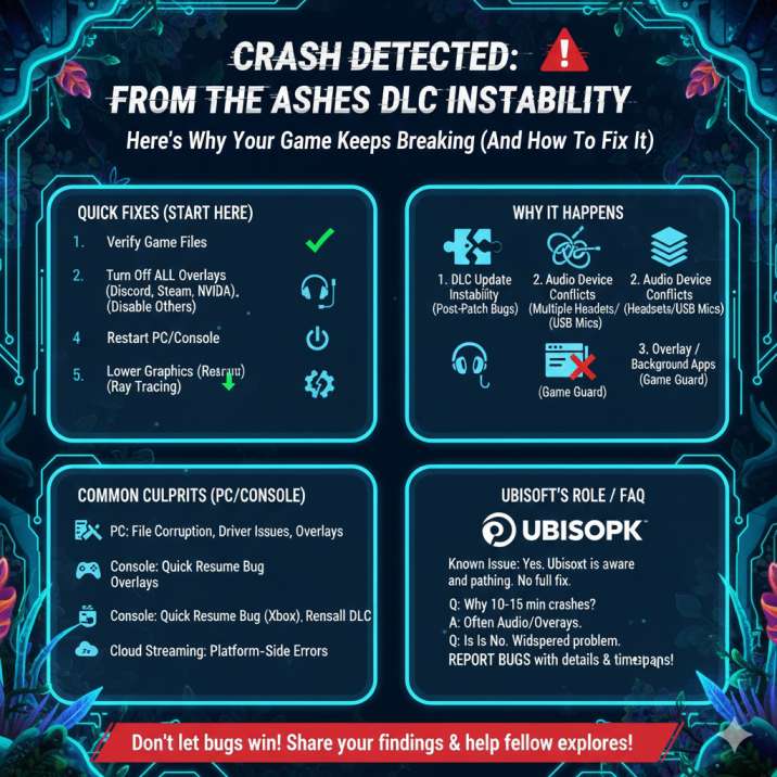 Why the From the Ashes DLC Keeps Crashing