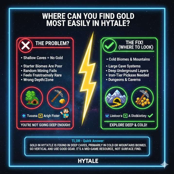 Find Gold Most Easily in Hytale