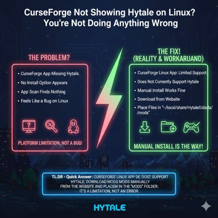 CurseForge Not Showing Hytale on Linux?