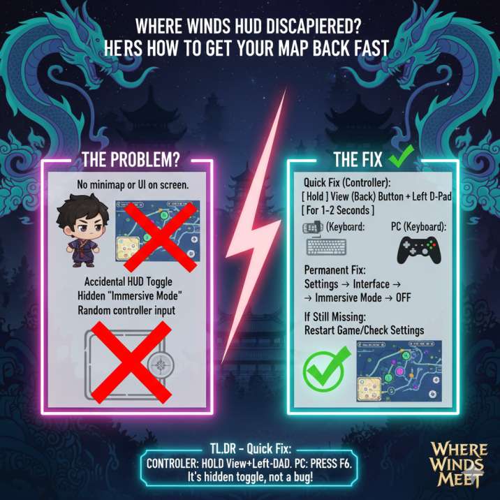 Where Winds Meet HUD Disappeared